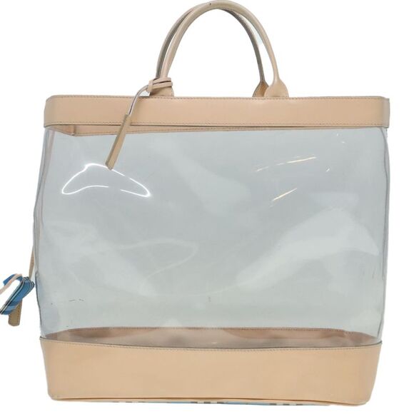 Burberry Transparent Vinyl Tote Bag (Pre-Owned) - Picture 1 of 16